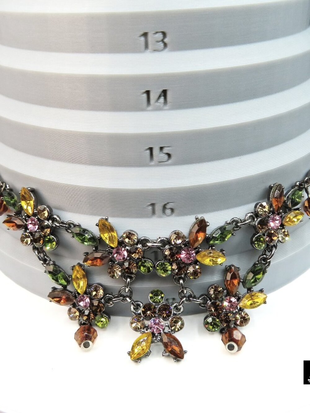 Fall Color Rhinestone Necklace - Picture 5 of 5